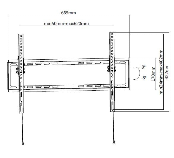 Soporte De Pared Orientable Equip Para Pantalla De 37- 70" Low Profile Inclinable Equip Max. 35kgs Vesa Max 600x400"