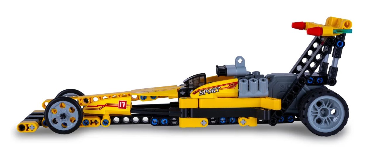 Jamara Cada Drag Racing 1:24 Bricks Amarillo