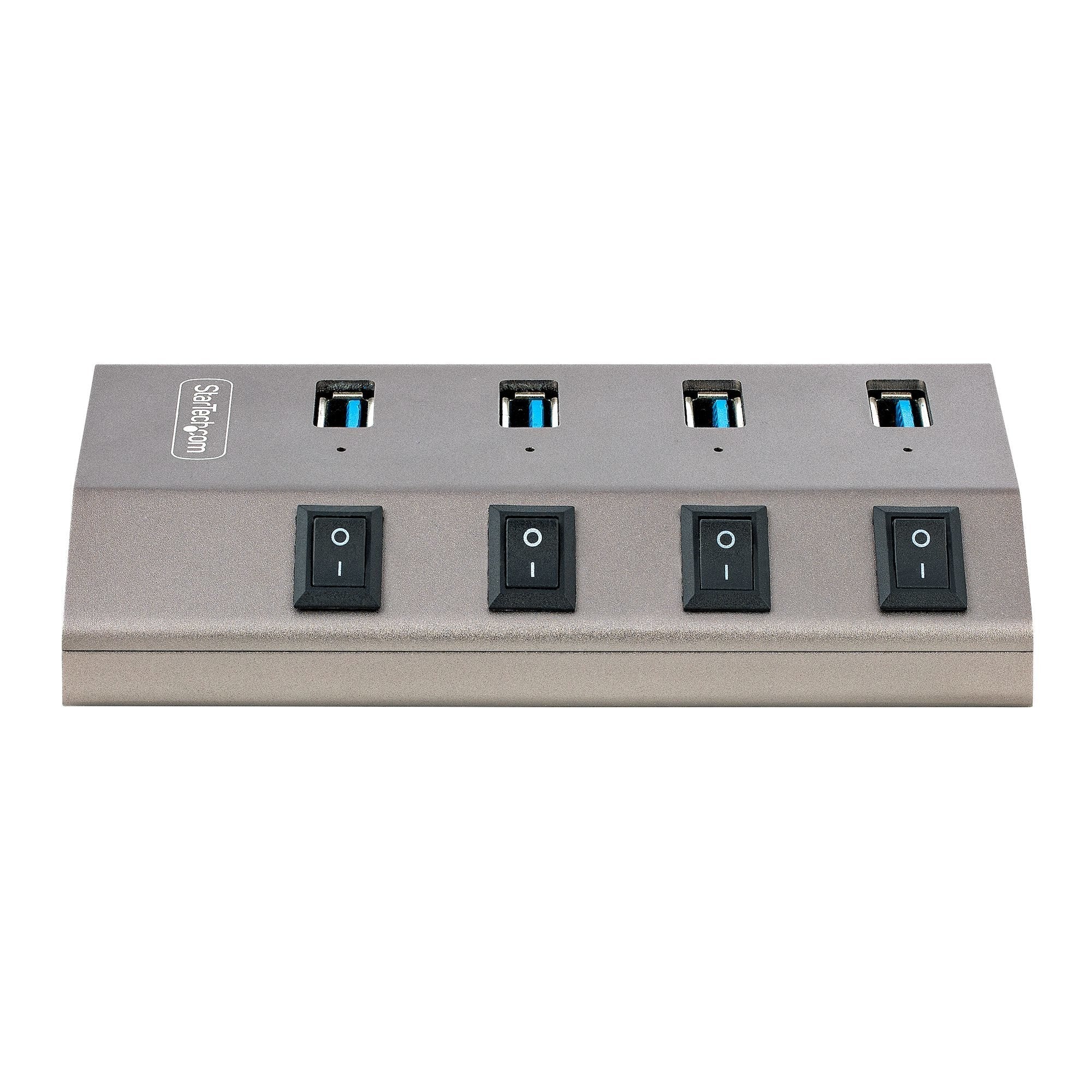 EAN 0065030895484 - StarTech.com 5G4AIBS-USB-HUB-EU hub de interfaz USB 3.2 Gen 1 (3.1 Gen 1) Type-B 5000 Mbit/s Gris imagen 3