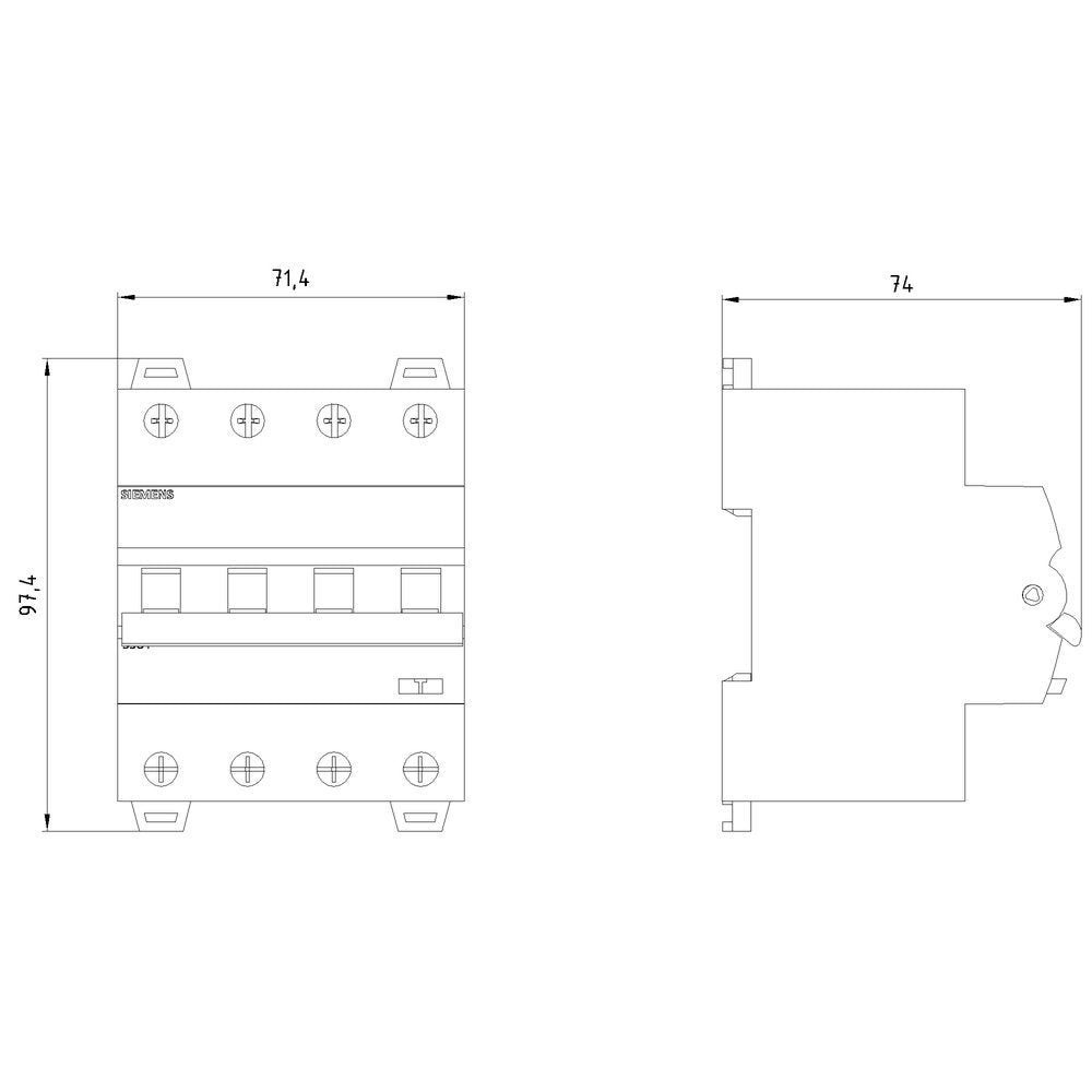 Siemens Fi Ls 4p C16 6ka 5su1346-7fp16 Type A 30ma 4te