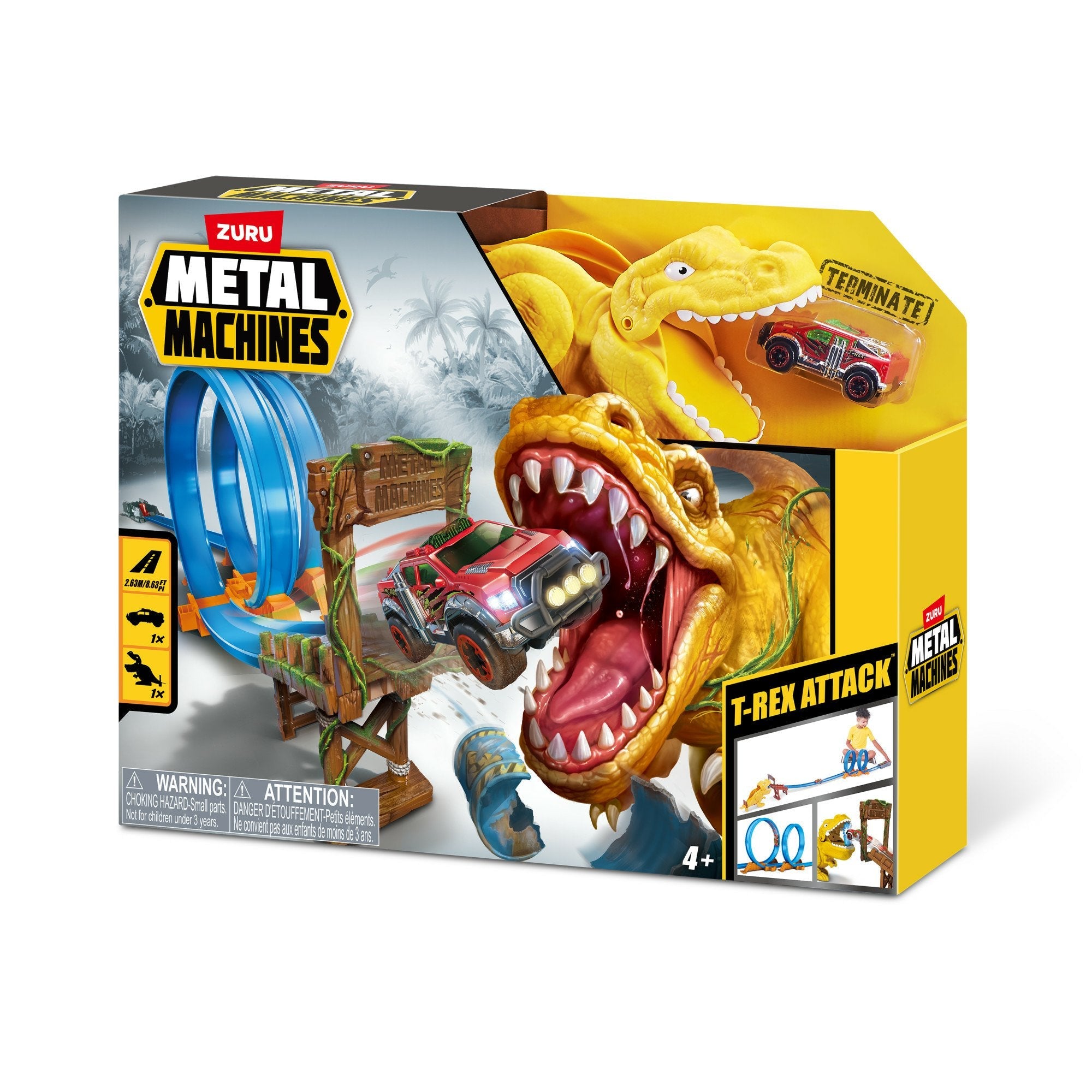 Zumu Metal Machines - Game Set T -Rex Attack Pielkrack Con Looping + Car 6946441305240.0