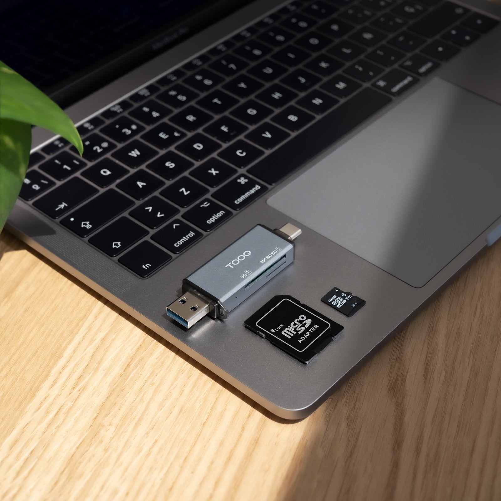 Lector Tarjetas Usb3.0  (Usb-C+Usb-A), Sd/Tf, Gris
