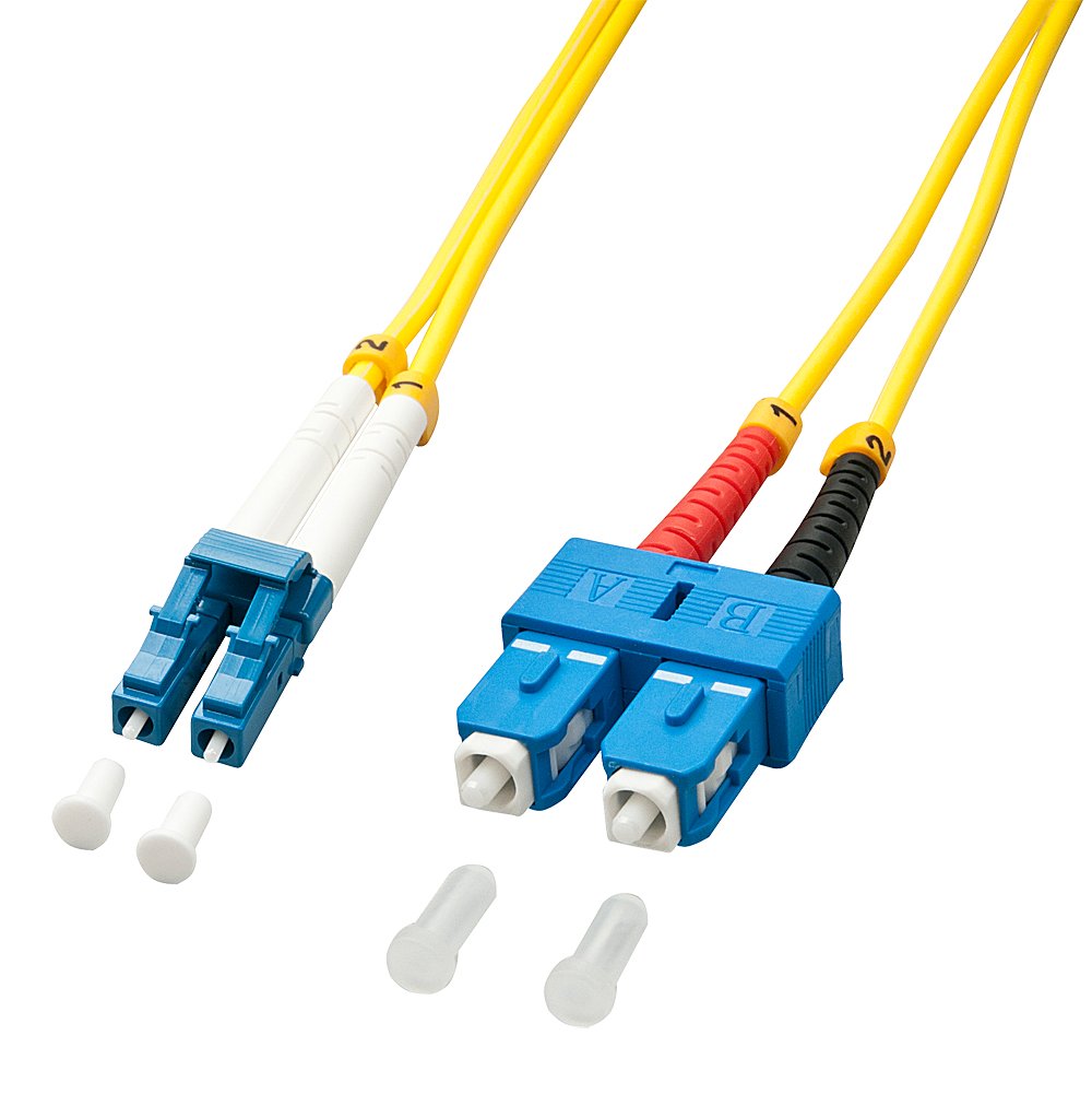 Cable Dúplex De Fibra Óptica Lindy Lc/Sc Os2 15m 9/125æm Monomodo