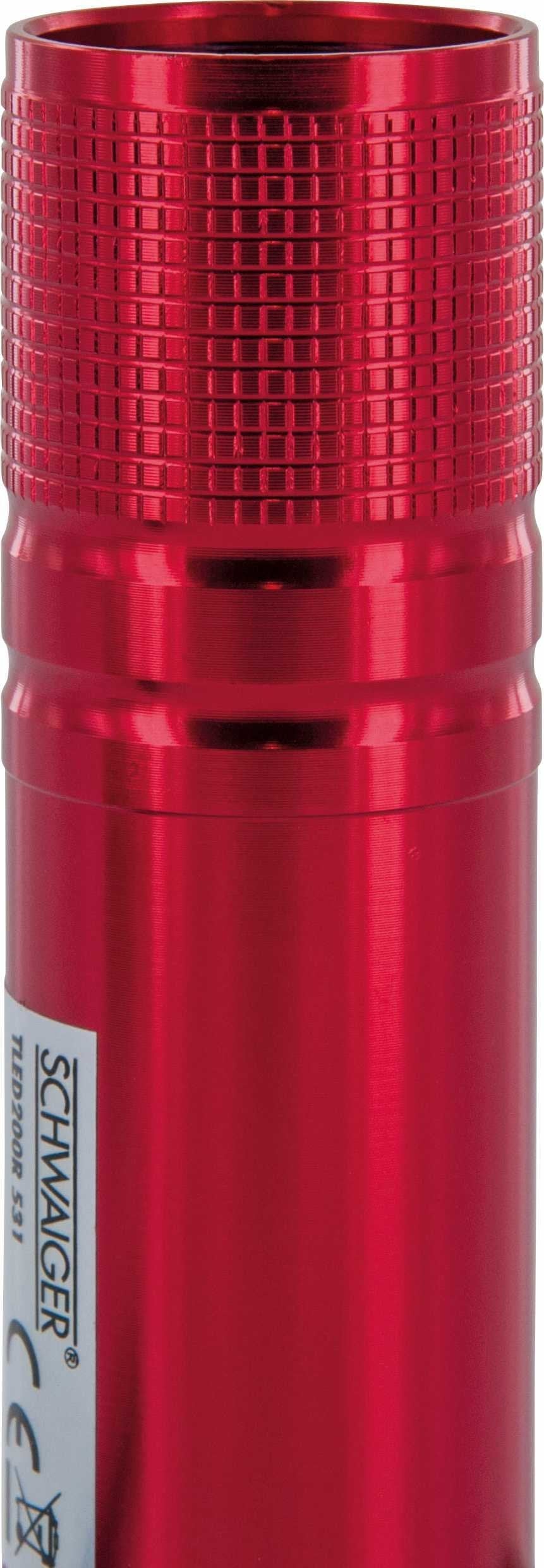 Mini Linterna Schwaiger Cob, 90 Lúmenes, Roja