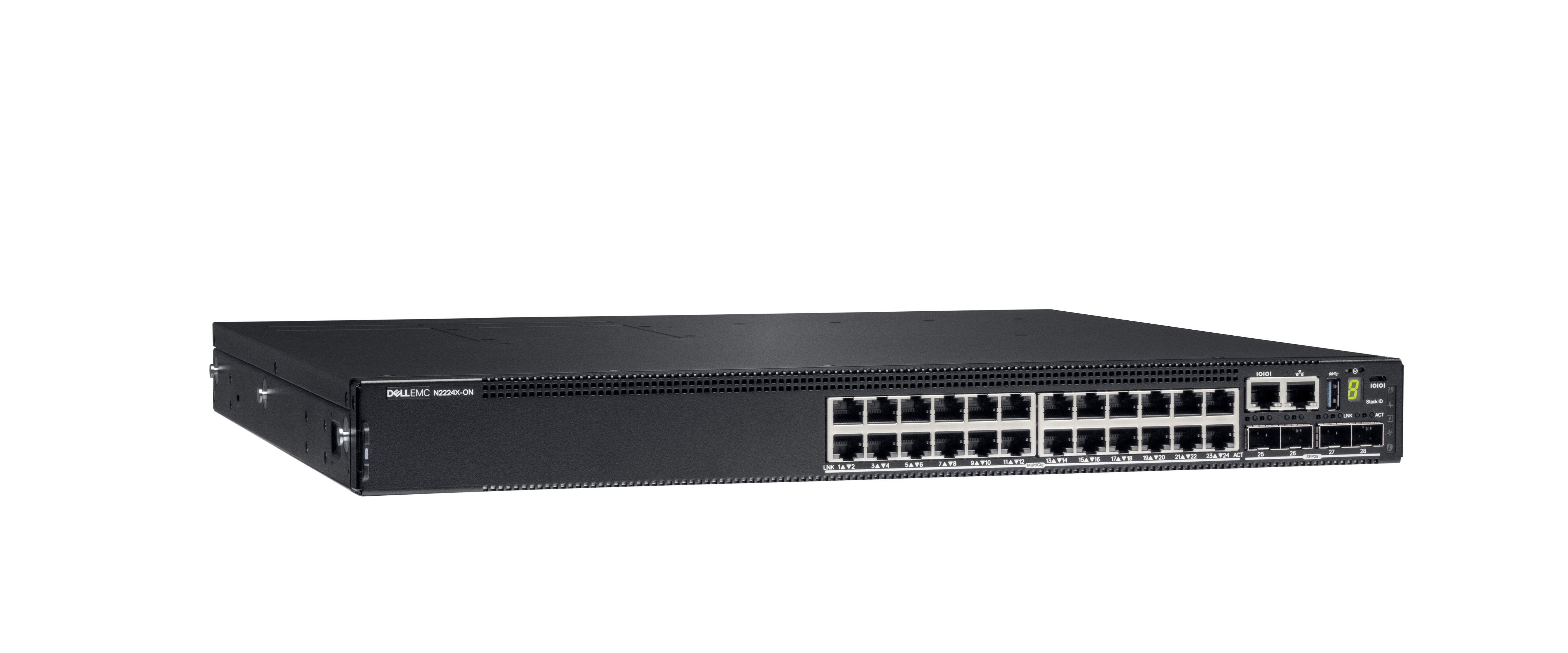 Dell Powerswitch N2224x-On 24x1,2.5g 4x25g 2x40g Stacking 1xac Psu Io,Ps Airflow Os6