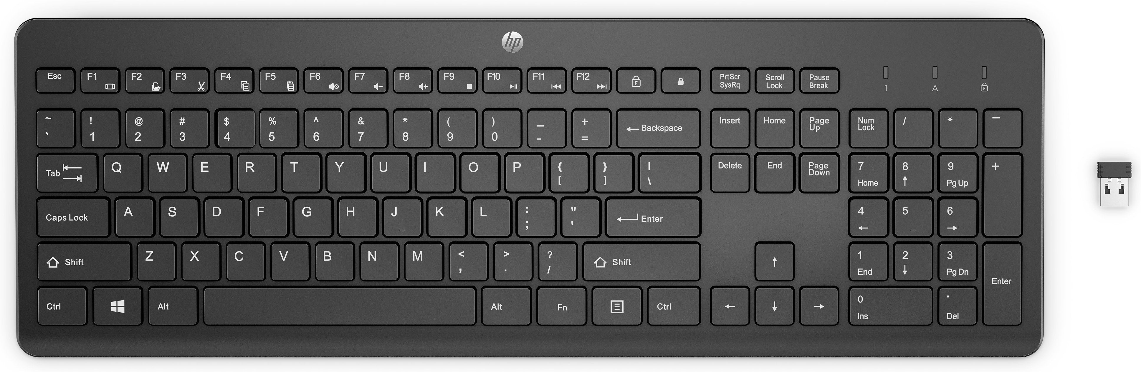 EAN 0195908430094 - HP 230 BLK Wireless Keyboard teclado Universal RF inalámbrico Negro imagen 1