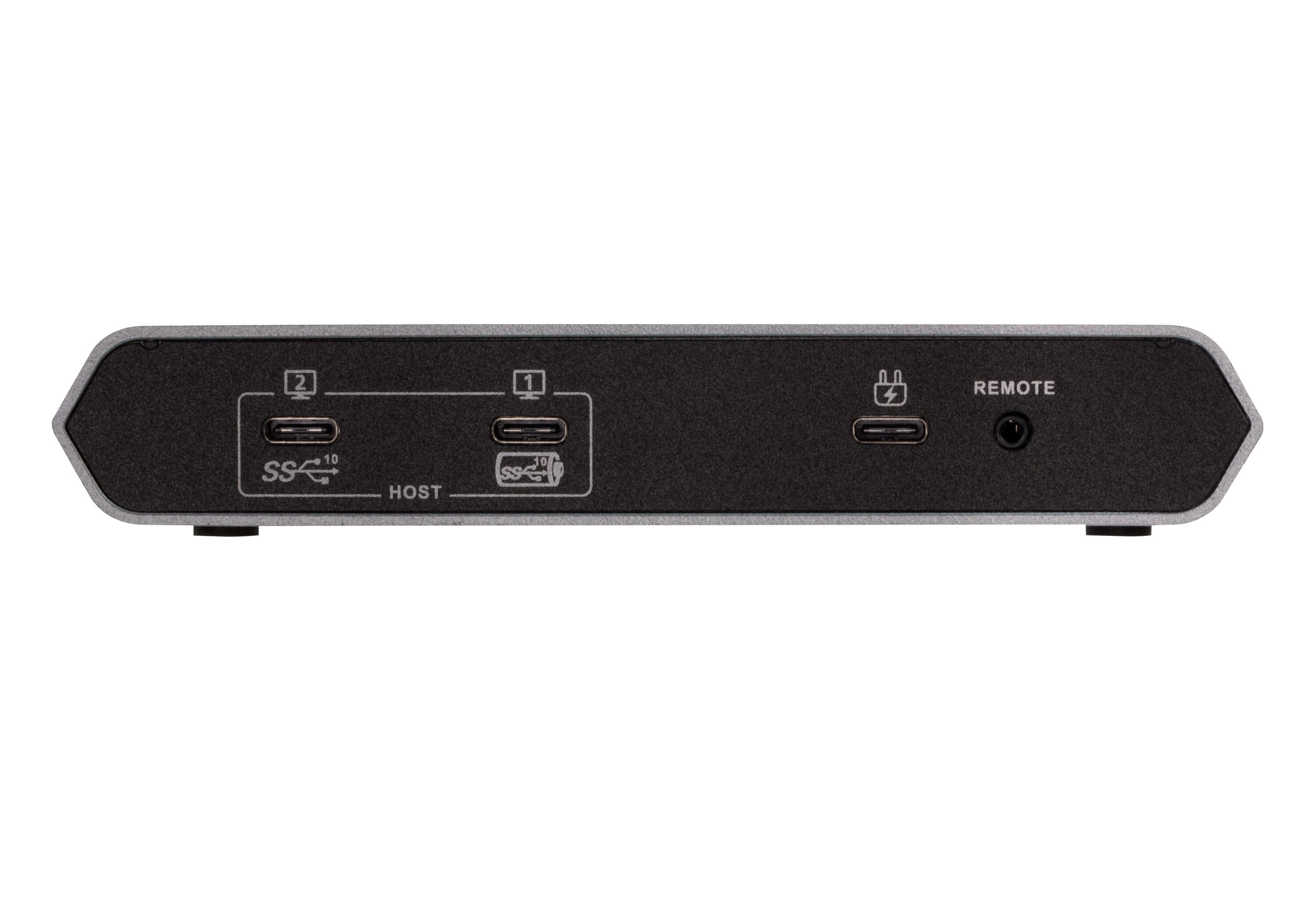 Switch Compartido Aten Us3342 De 2 Puertos Usb 3.2 Usb-C Gen 2 Con Paso De Alimentación