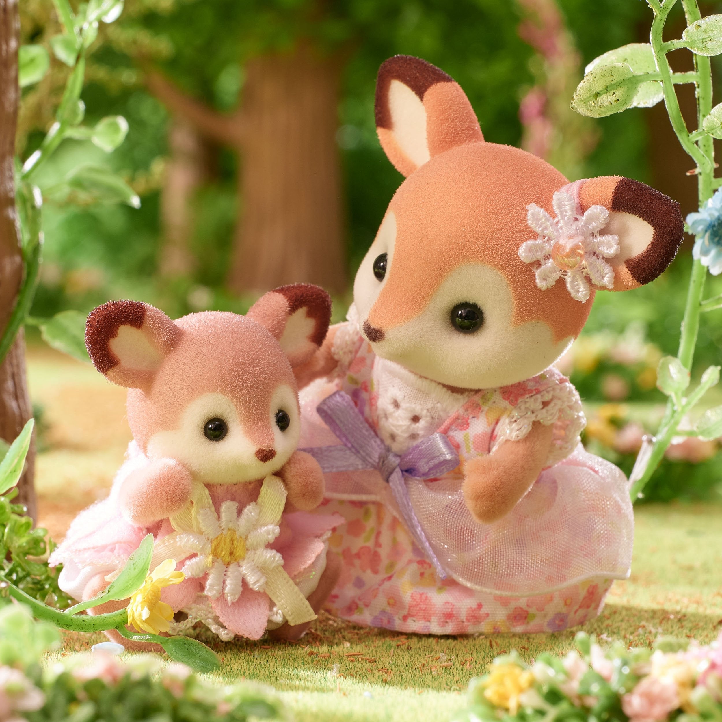 Epoch Sylvanian Families - Reh Babys Con Blumenschaukel Juego 5801