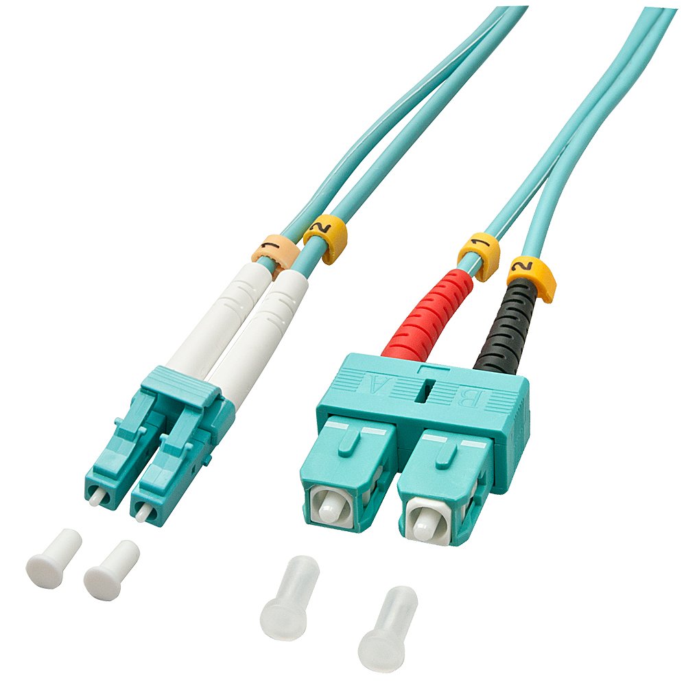 Cable Dúplex De Fibra Óptica Lindy Lc/Sc Om3 2m 50/125æm Multimodo