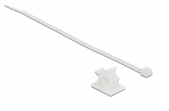 Delock 18877 Presilla Nylon Blanco 10 Pieza(S)