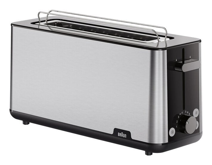 Tostadora Braun Ht1610bk 1 Ranura Larga Acero Inoxidable/Negro