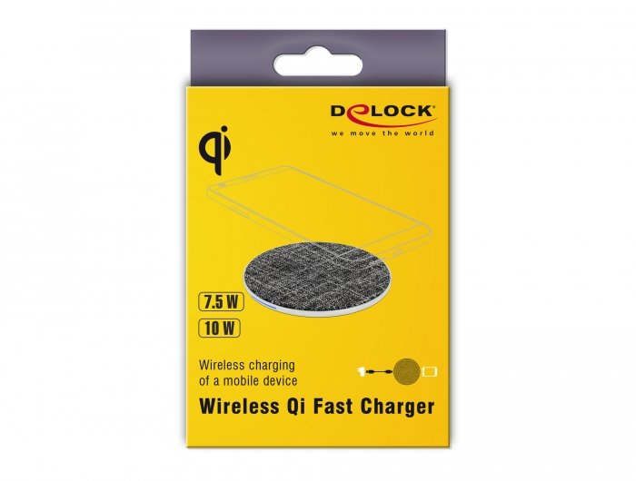 Delock Mobile Qi Kabellose Schnelllade-Station 7,5 + 10 W Metall