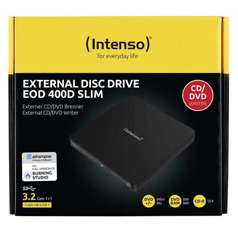 Intenso External Disc Drive Cd Dvd Brenner Eod 400d