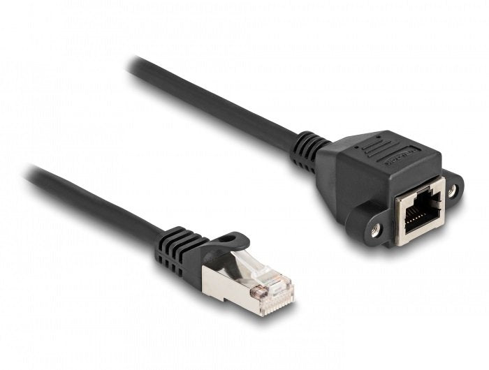 Delock 80193 Cable De Extensión Rj50 Macho A Hembra S/Ftp 1 M Negro