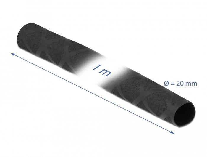 Schrumpfschlauch X-Muster Rutschfest 1 M X 20 Mm Schwarz