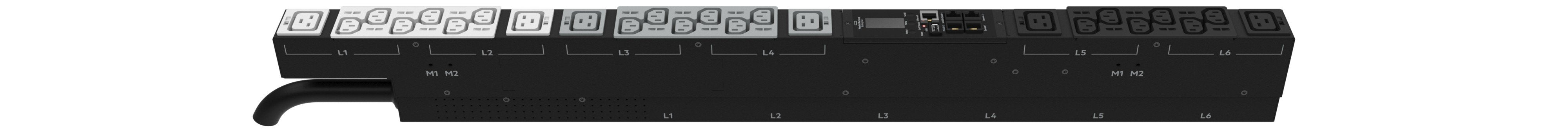 EAN 0190017167299 - HPE G2 Metered 3Ph 17.3kVA/60309 60A 4-wire 48A/208V Outlets (18) C13 (6) C19/Vertical NA/JP PDU unidad d imagen 2