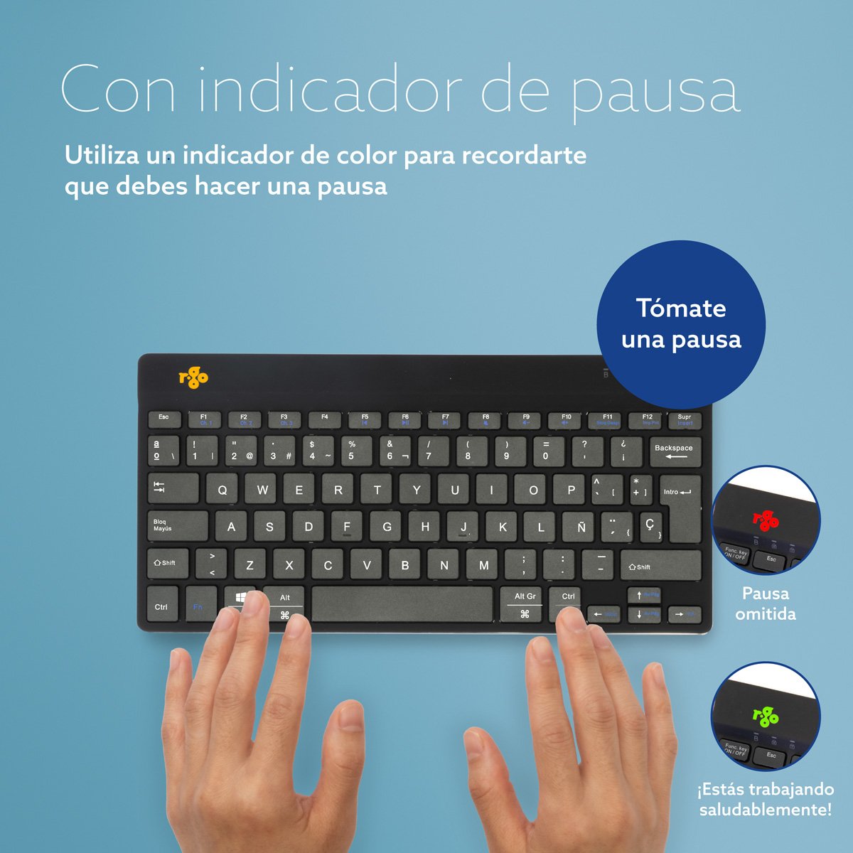 EAN 8719274492320 - R-Go Tools RGOCOESWLBL teclado Universal Español imagen 10