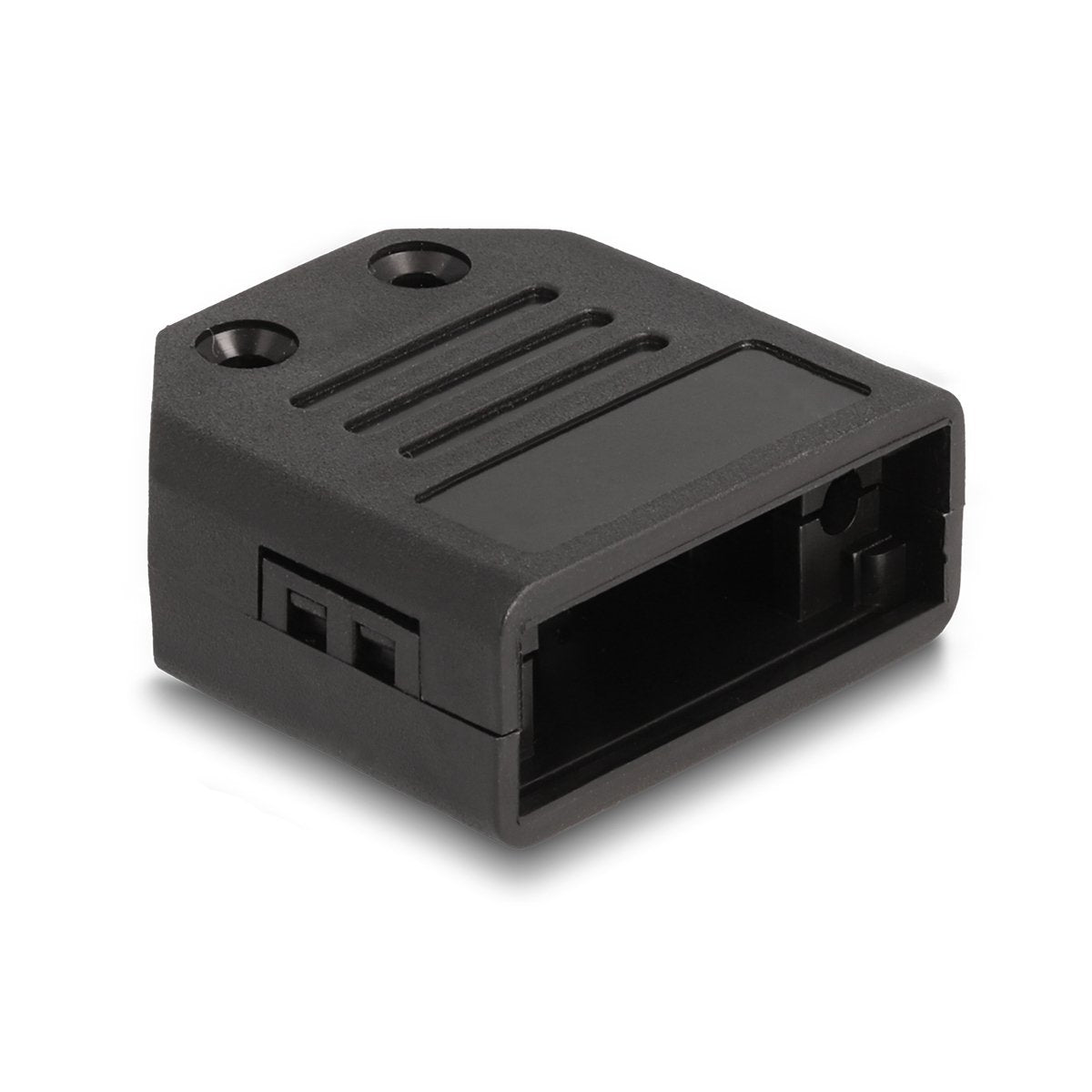 Delock 67026 Carcasa D-Sub Para 9 Pines Macho / Hembra; Carcasa De Plástico Con Descarga De Tracción Negro