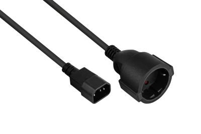 EAN 4066857003225 - Kabelmeister SK1402-S010 cable de transmisión Negro 1 m C14 acoplador Enchufe tipo F imagen 1