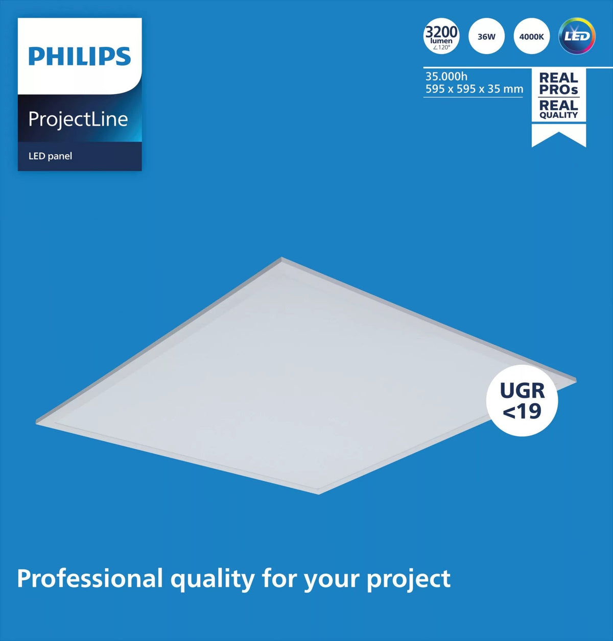 Philips Projectline 8719514955295 Led-Panel W Blanco Natural Blanco