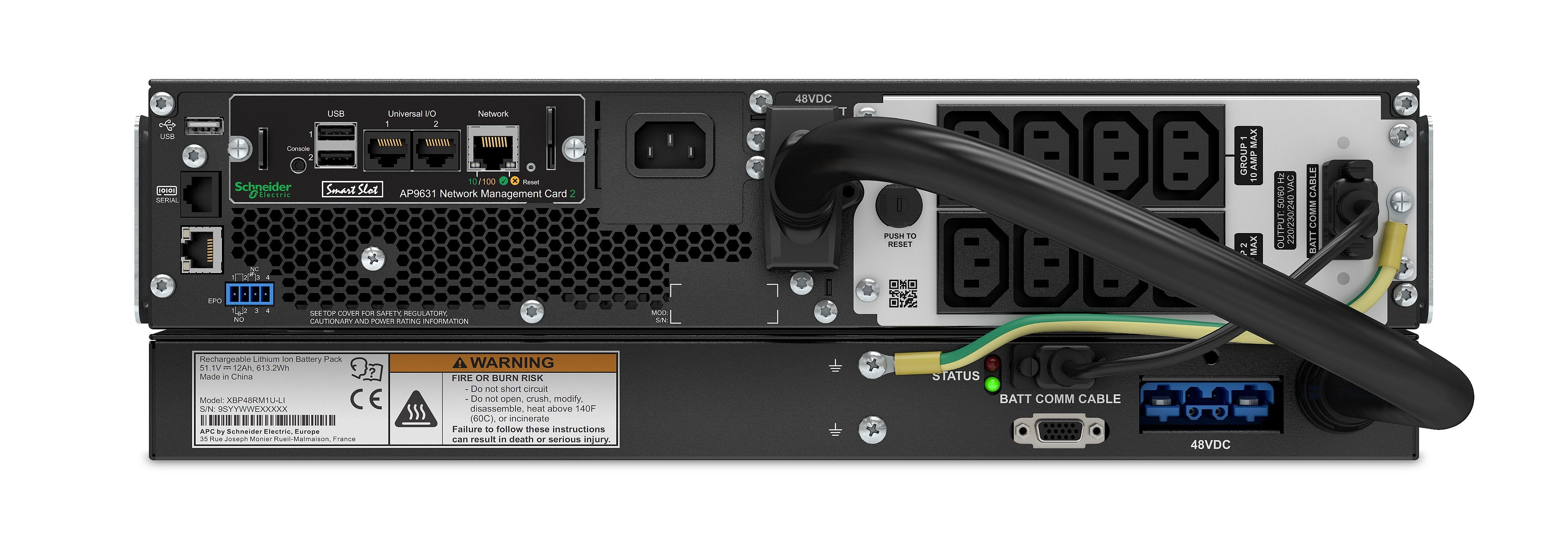 EAN 8592978145736 - APC SRTL1000RMXLI-NC sistema de alimentación ininterrumpida (UPS) Doble conversión (en línea) 1 kVA 900 W imagen 2