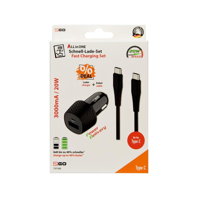 2go Kfz-Cargador 20w Usb-C Inkl. Cable