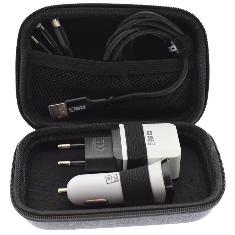 2go Reise-Set All In One 3-Tlg. Usb Cable + Cargador
