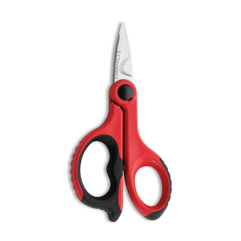 3 Claveles - Tijeras De Electricista Profesionales, Micro-Dentadas, 15 Cm - 6"