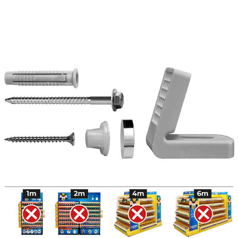 30 Bolsas Fijación Horizontal De Wc Mediante Angular De Nylon