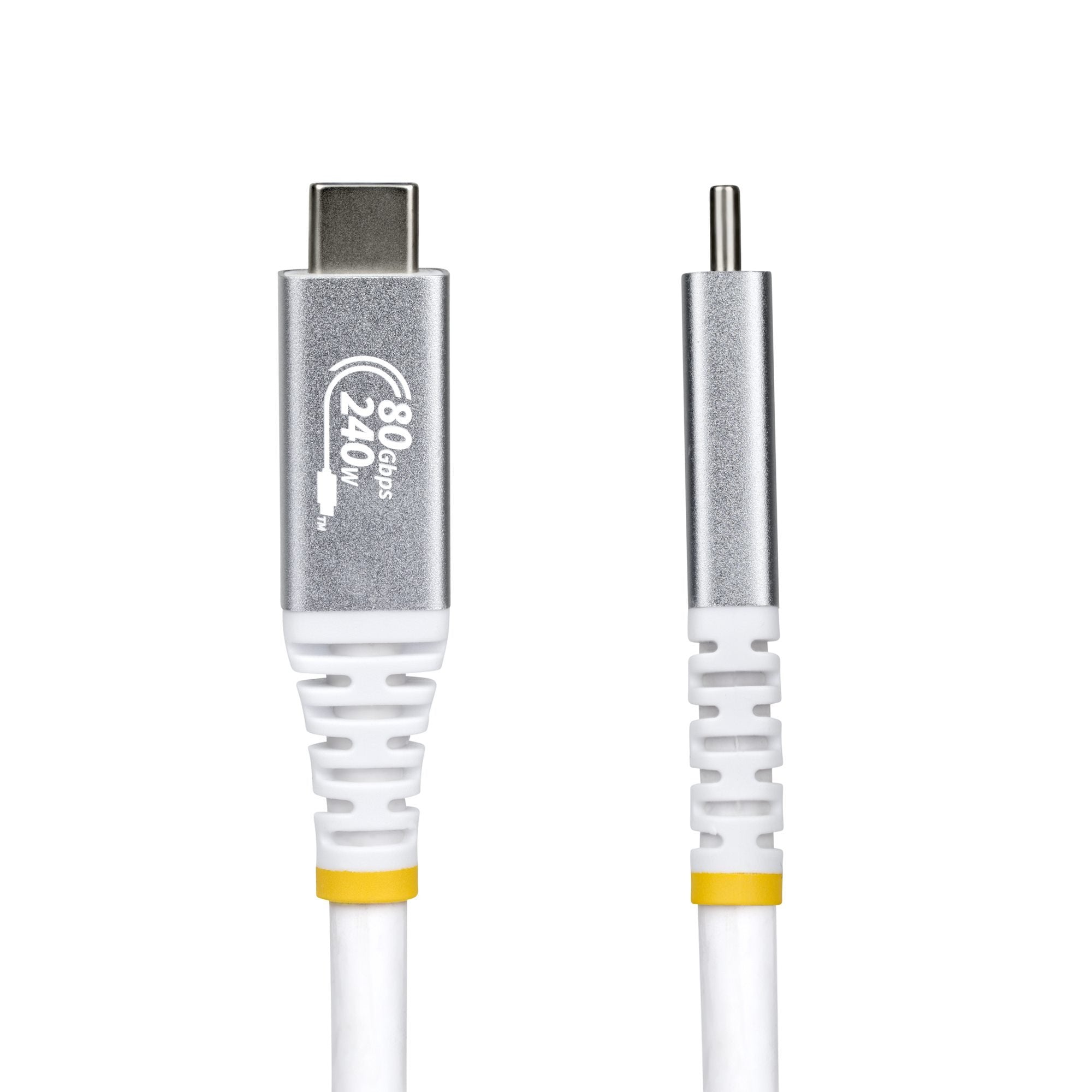 Startech.Com Cable Usb Usb-C (M) A Usb-C (M) Usb4 / Thunderbolt / Displayport 2.1 151.33 Cm Admite 4k120hz Admite 8k60hz Rango De Potencia Ampliado (Epr) Admite Suministro De Carga 3 1 Blanco