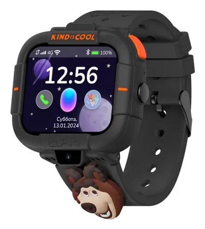Smartwatch Infantil Elari Kidphone Mb Pantalla Táctil Gps Nano Sim Pantalla Cuadrada 320x380 Diseño Masha Y El Oso Negro