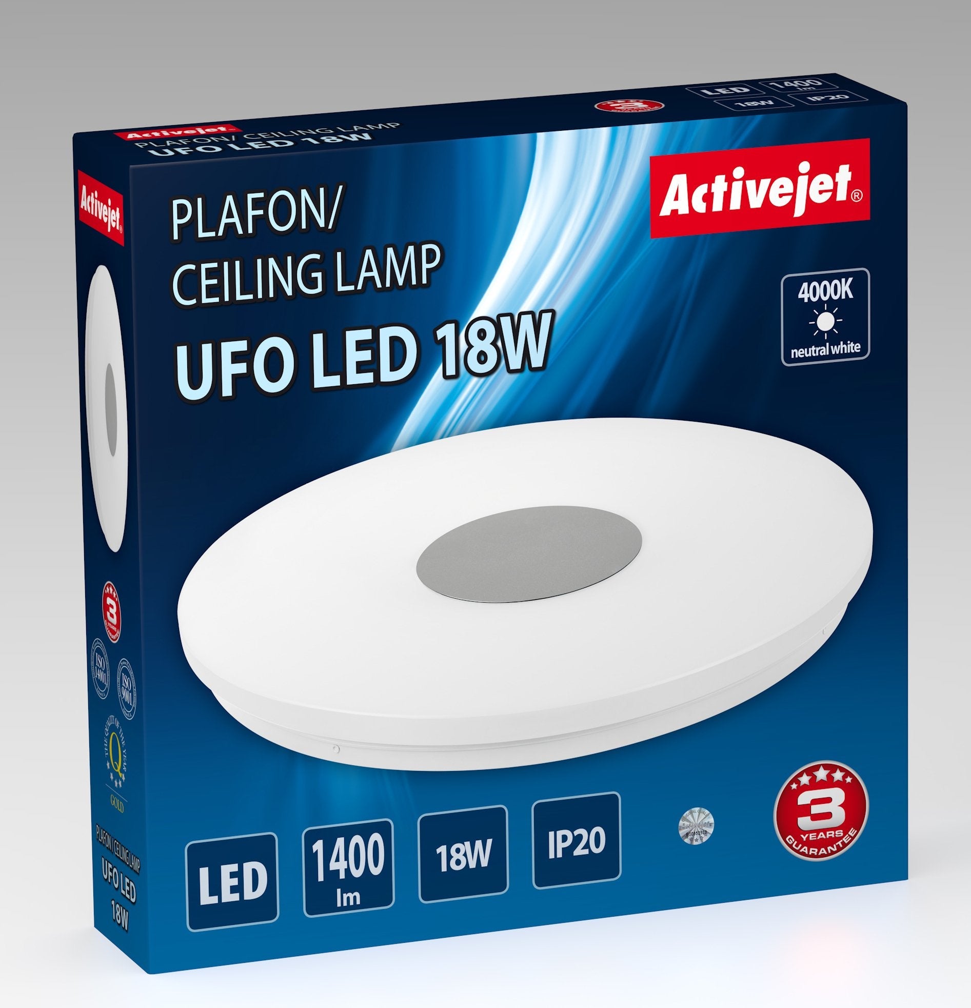 EAN 5901443113164 - Activejet AJE-UFO 18W iluminación de techo Bombilla(s) no reemplazable(s) LED G imagen 2