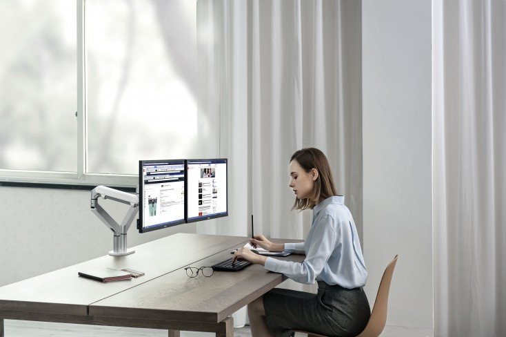 Brazo Para Monitor Doble Spire Ii