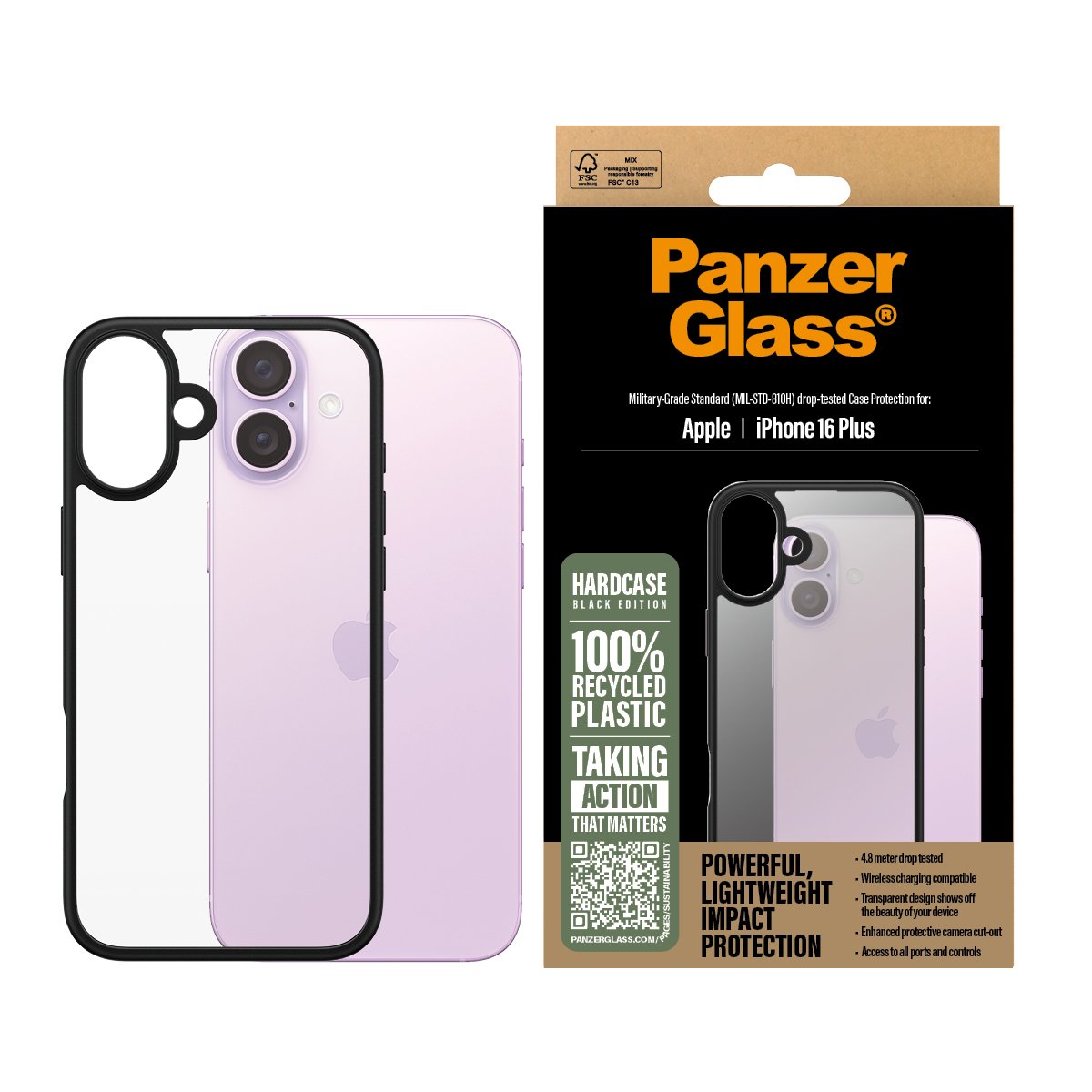 EAN 5715685003202 - PanzerGlass ® HardCase Transparent iPhone 16 Plus funda para teléfono móvil Transparente imagen 2