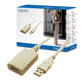 Cable Extensor Logilink Usb (A) 2.0 M A Usb (A) 2.0 H 5m Negro Ua0001a