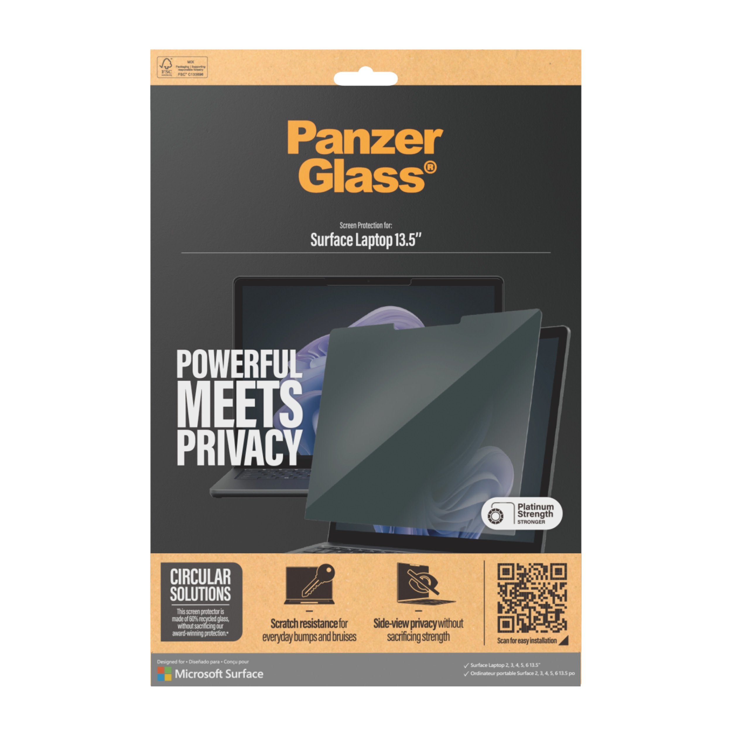 EAN 5715685006395 - PanzerGlass ® Privacy Filters Microsoft Surface Laptop 13.5'' | 6 | 5 | 4 | 3 | 2 Protector de pantalla 1 imagen 3