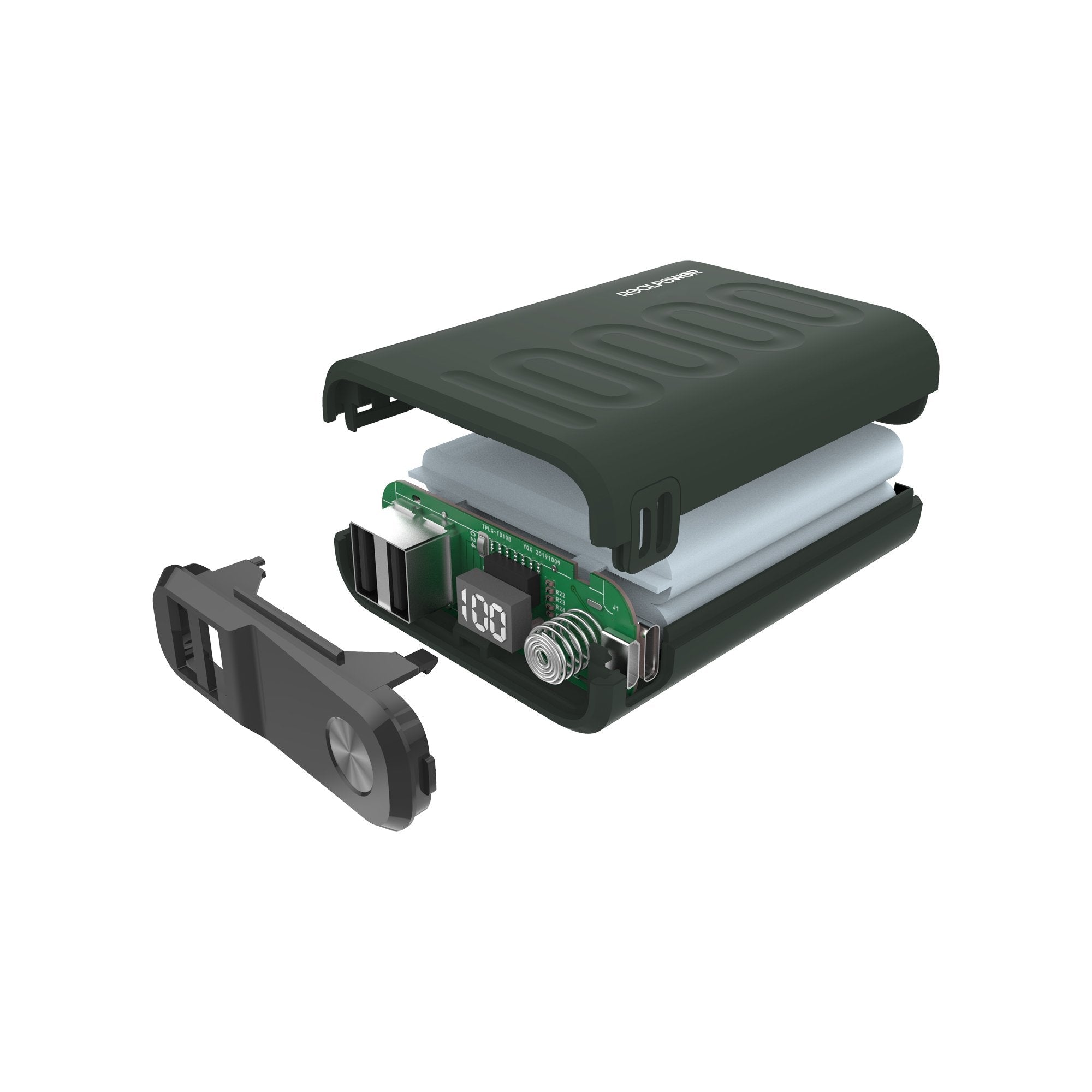 Powerbank Realpower Pb-10000 Pd + Verde Medianoche