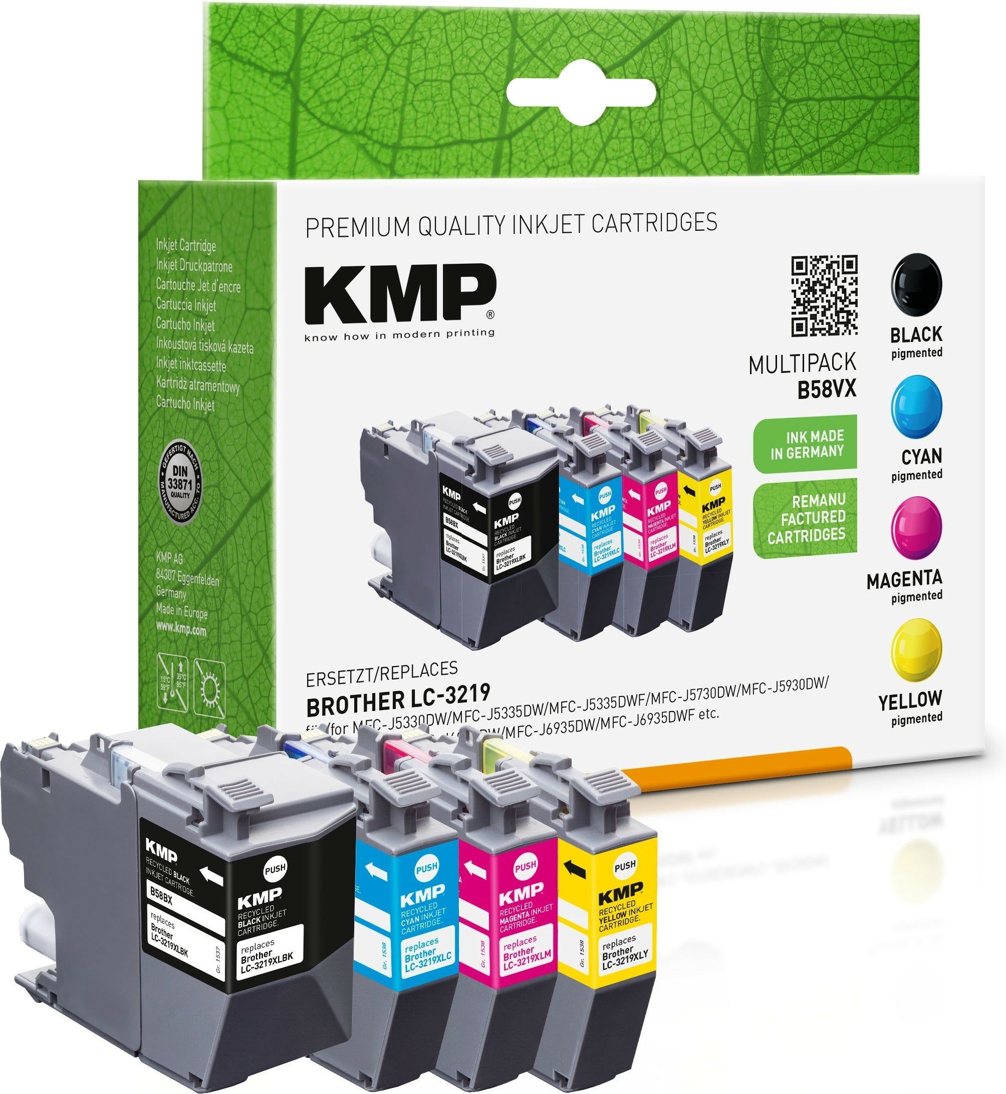 EAN 4011324370324 - KMP 1537,4005 cartucho de tinta 4 pieza(s) Compatible Negro, Cian, Magenta, Amarillo imagen 1