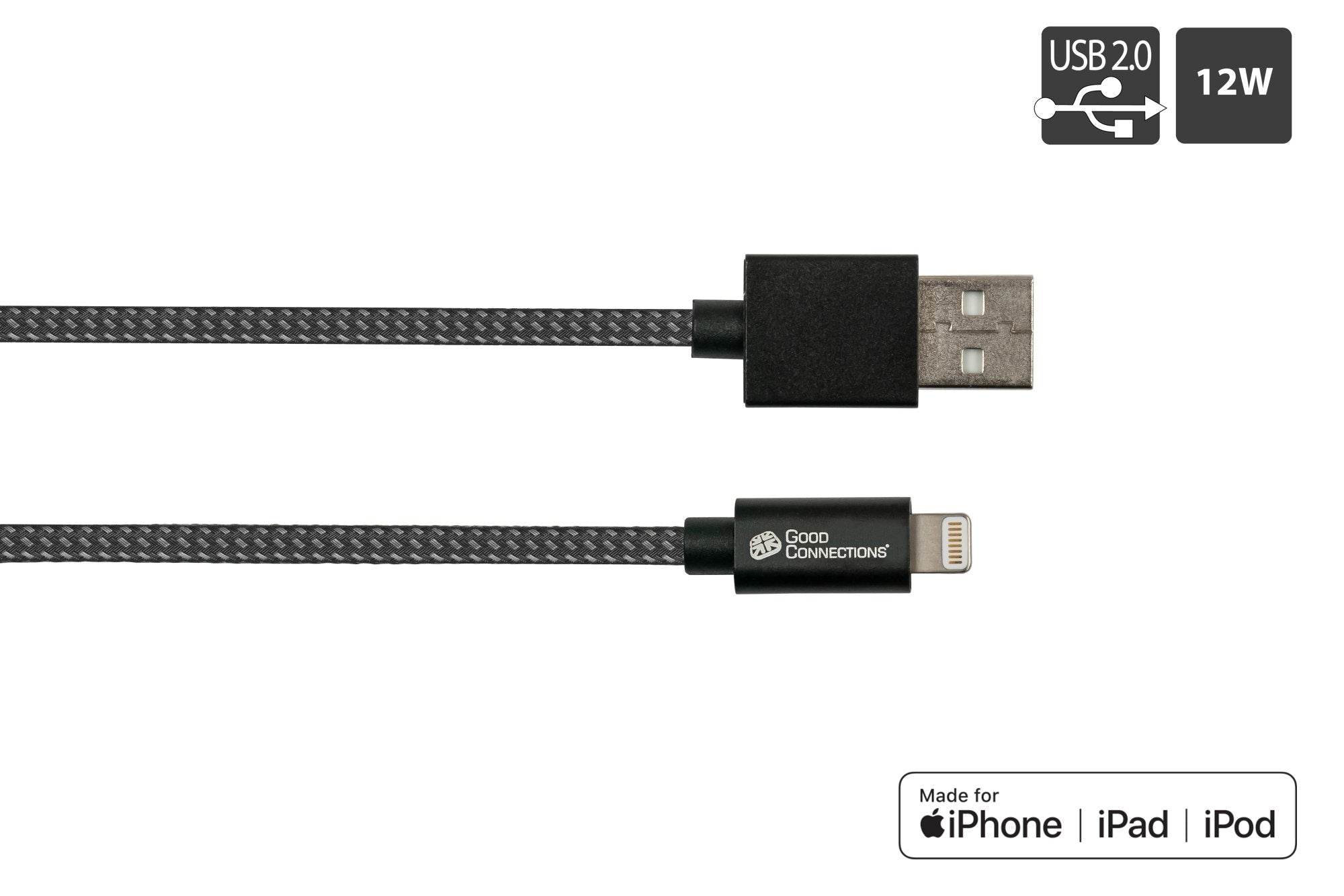 EAN 4014619881475 - Alcasa 2510-AL005S cable USB USB 2.0 1,8 m USB A USB C/Lightning Grafito imagen 3