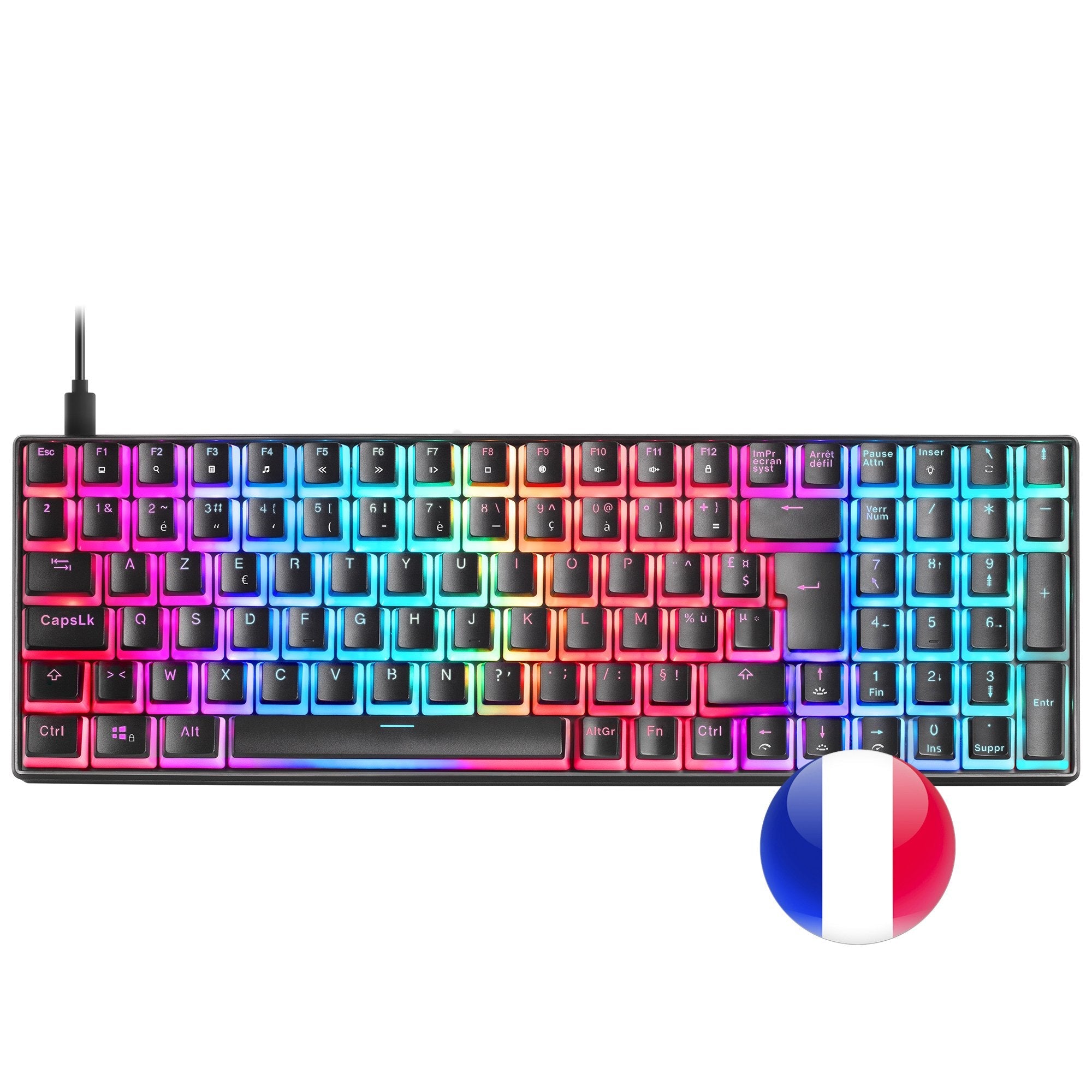 Mars Gaming Mkultra Teclado Gaming Premium - Tamaño Compacto 96% - Teclas Pbt Pudding - Iluminacion Rgb Chroma -