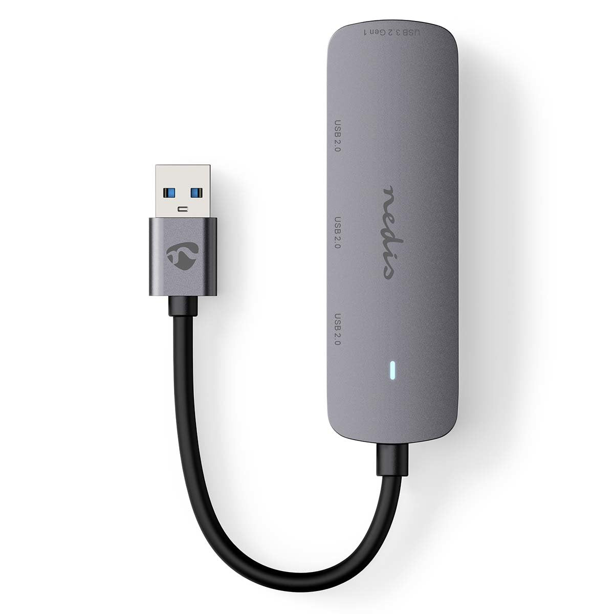 Nedis Ccgb61210gy01 Hub De Interfaz Usb 3.2 Gen 1 [3.1 Gen 1] Type-A Gris