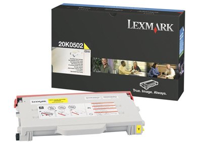 EAN 0734646122719 - Lexmark 20K0502 cartucho de tóner 1 pieza(s) Original Amarillo imagen 1