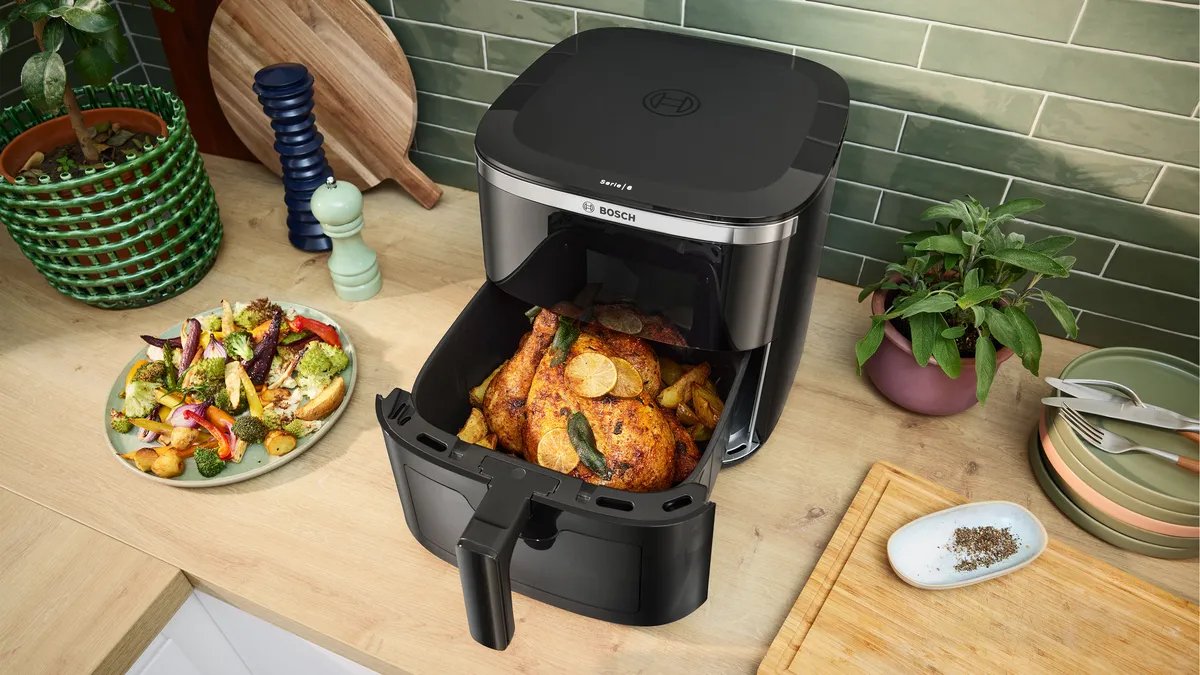 Bosch Serie 6 Mafs2671b Freidora Sencillo 7,2 L Independiente 1800 W Freidora De Aire Caliente Negro