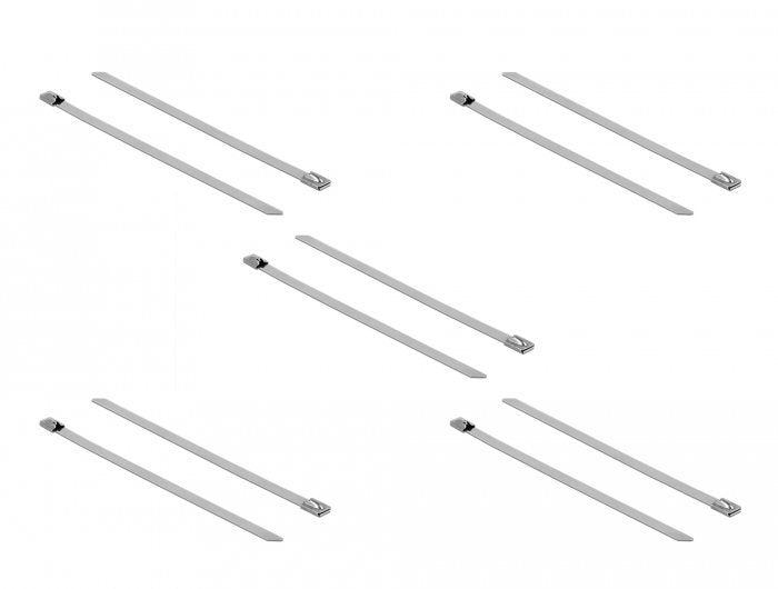 Delock Edelstahlcablebinder L 200 X B 7,9 Mm 10 Stück