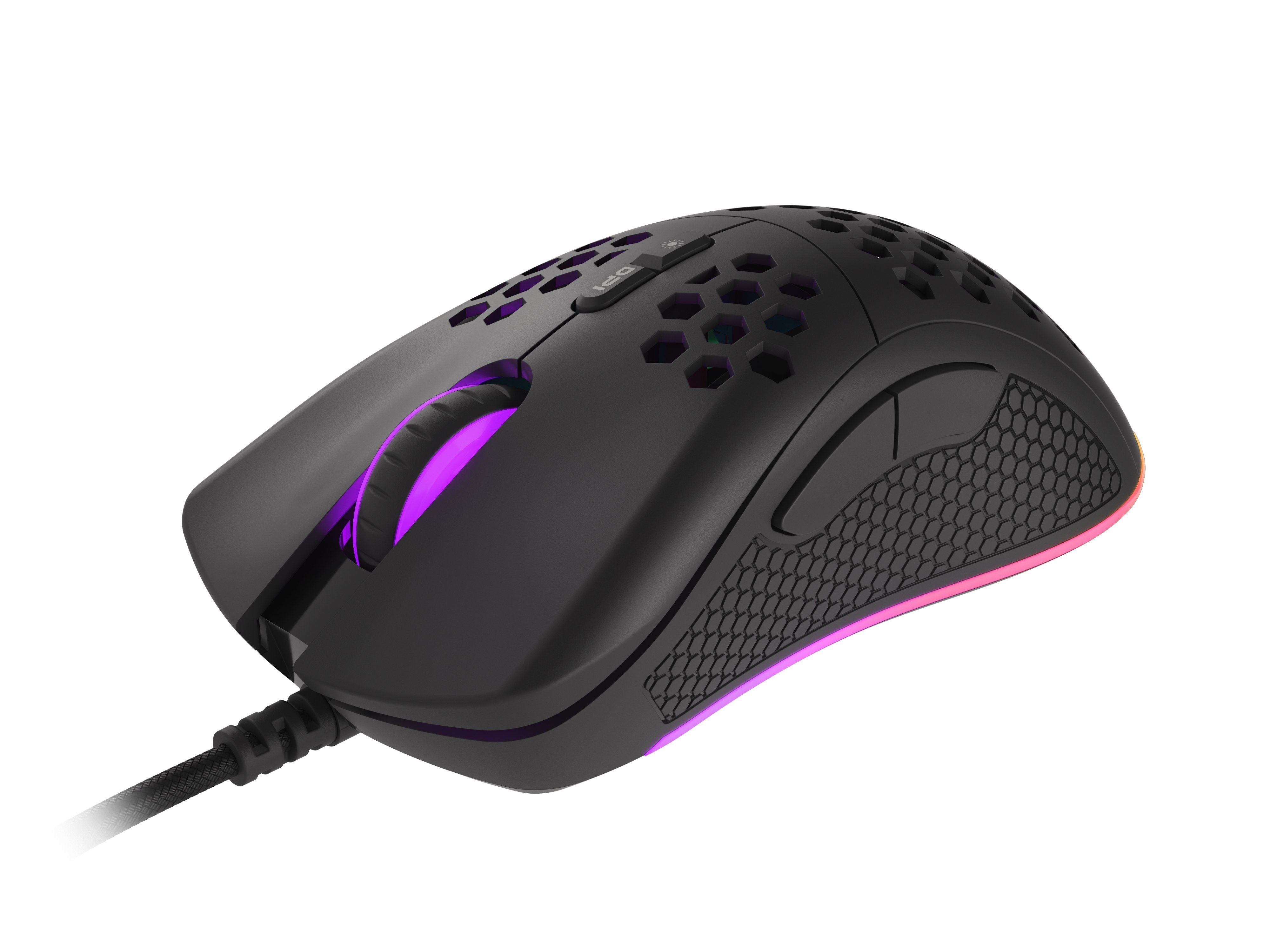 Krypton 555 8000dpi (Paw3333) Ratón Rgb Retroiluminación Negra