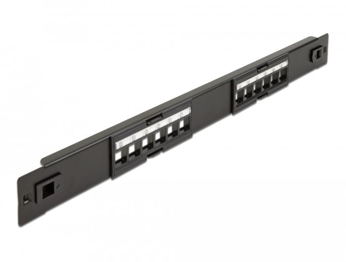 Delock 19 Keystone Patchpanel 12 Port Werkzeugfrei