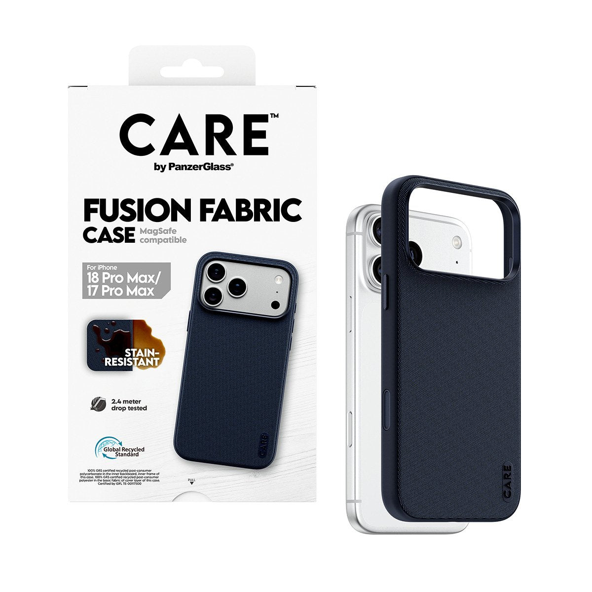 Care By Panzerglass Fusion Fabric Case Azul M. Magsafe Iphone 17 Pro Max