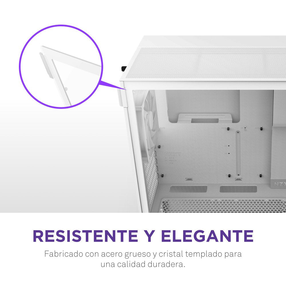 Caja Pc Nzxt H5 Flow Rgb 2024  Vidrio Templado Cc-H52fw-R1 Blanca