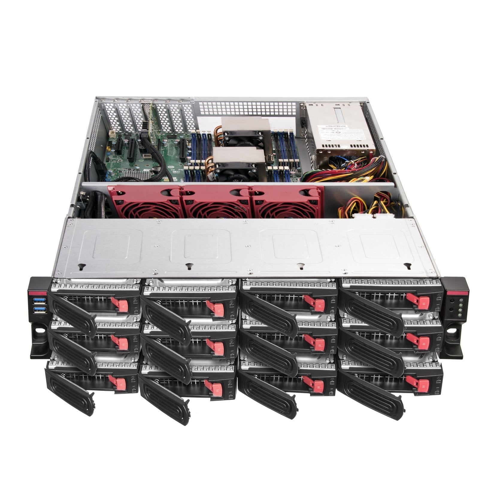 Silverstone Chasis De Almacenamiento Con Montura En Rack 2u De 12 Bahías 2,5/3,5 Hdd/Ssd Con Interfaz Mini-Sas Hd Sff-8643 12 Gb/S