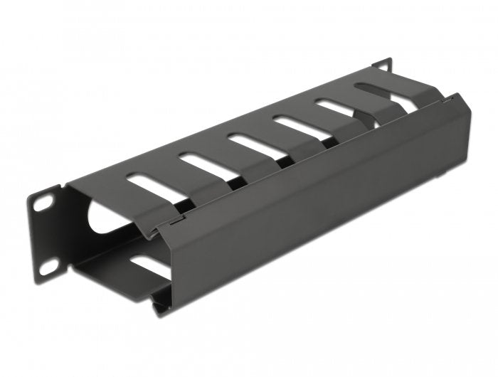 Delock 66843 Panel De Gestión De Cables De 10? Con Apertura 1u Negro